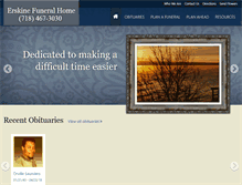 Tablet Screenshot of erskinefuneralhome.com